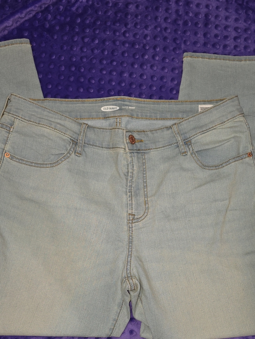Old Navy Women's Light Blue Skinny Jeans - Stretch Denim